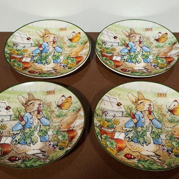 Williams Sonoma Peter Rabbit Collection Set 4 Salad Plates 8" - Picture 7 of 11